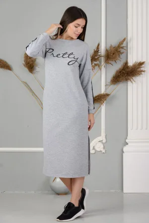 Платье женское 24835 — спортивное миди с лампасами