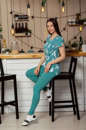Женский костюм с лосинами 8226