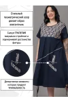 Платье П-02 «Орнамент» больших размеров — домашнее с рисунком «гусиная лапка» — фото 4 Платье П-02 «Орнамент» больших размеров — домашнее с рисунком «гусиная лапка»