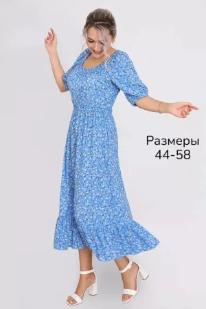 Платье женское Лада — из штапеля с оборкой
